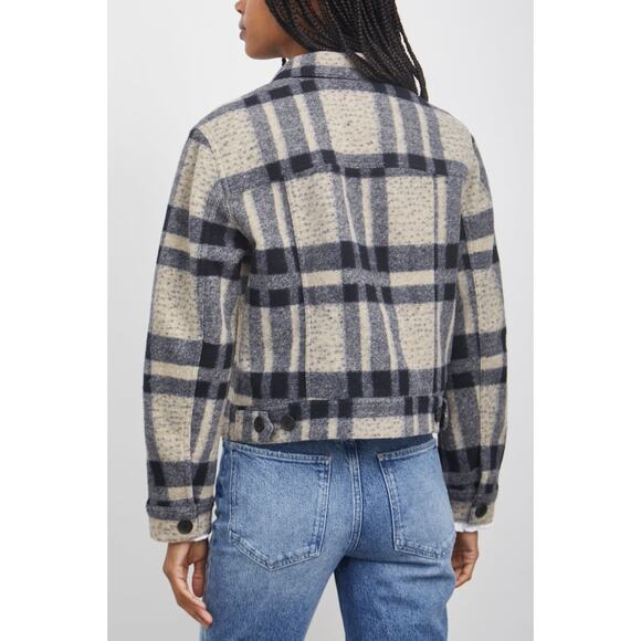Rails Steffi Plaid Jacket Button Closure - M - Tan Pacific - Picture 5 of 6